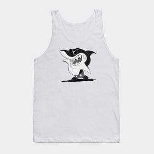 Jaws Shark (black and white) Tank Top